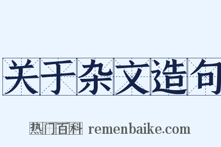 关于杂文造句是什么意思的图片